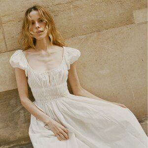Doen Quinn Dress, White, Sz Small